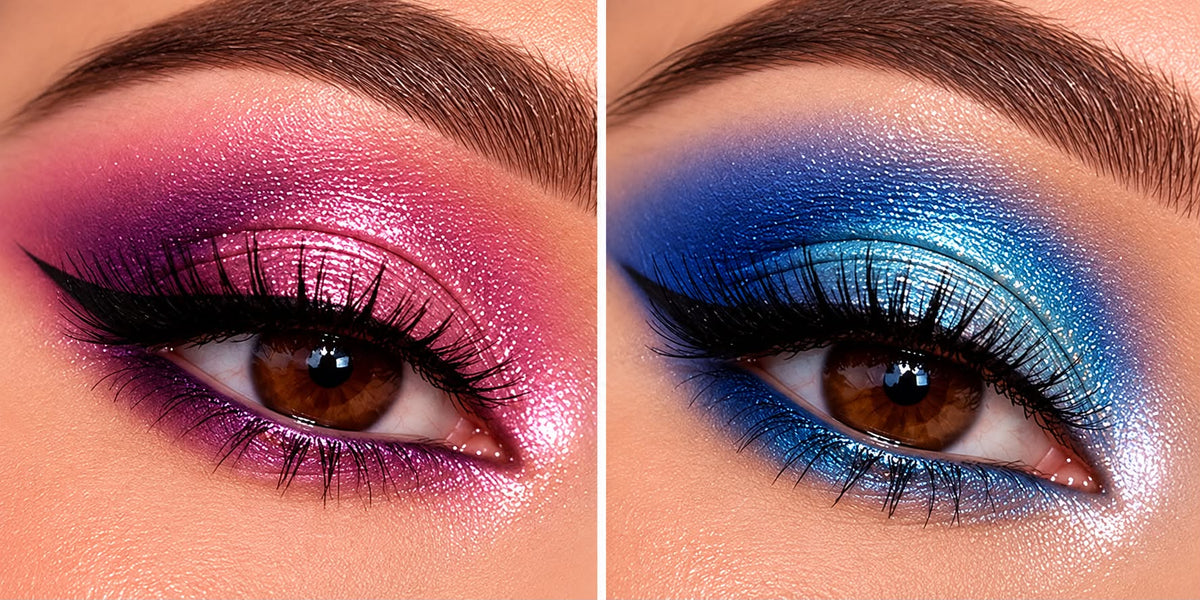 Palette fard pour les yeux rose violet
